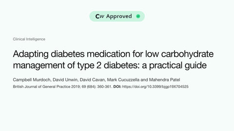Adapting diabetes medication for low carbohydrate management of type 2 diabetes: a practical guide