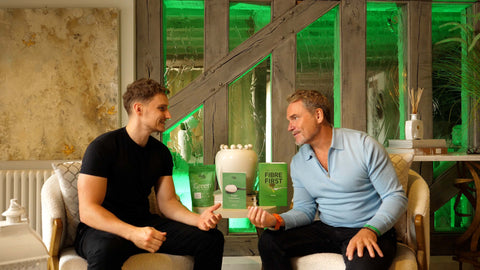 Steve Bennett and Jack Bennett talking infront of Clubwell products