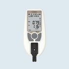 Blood lipid meter with a screen displaying readings on a light gray background