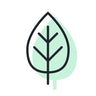 Leaf icon with a green background