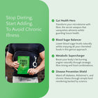 Steve Bennett holding a book titled 'The Fibre First' with health benefits listed on a green and white background.